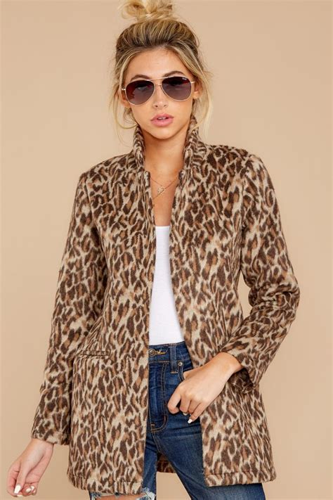 lightweight leopard print coat